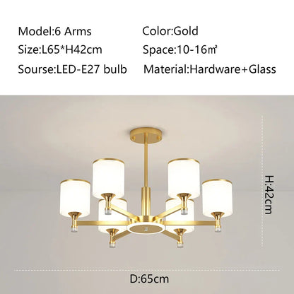 Decorbites™ Glasleuchter: Nordisch moderner LED-Hängeleuchter für Wohnzimmer und Schlafzimmer