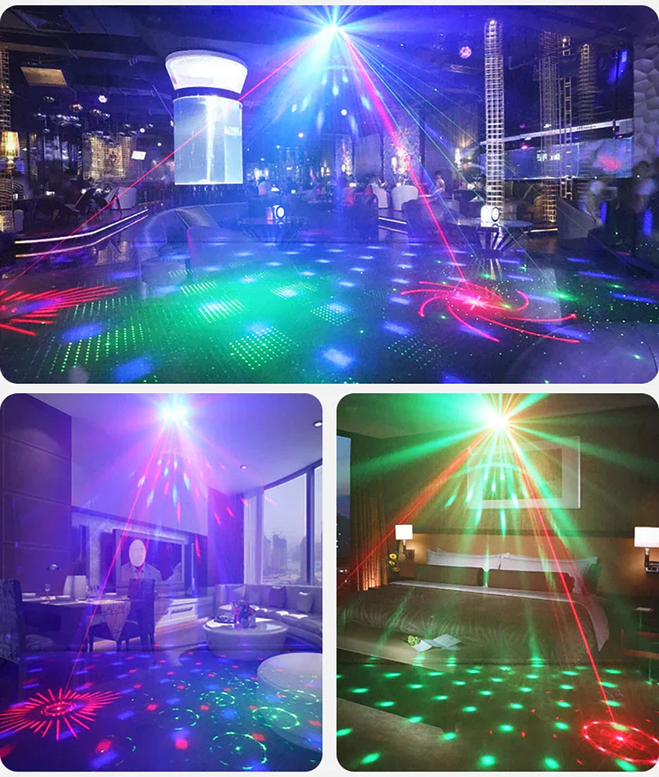Decorbites™ Disco-Laserlicht-Projektor LED-Magieball-Stroboskop für Weihnachten Hochzeit Bühnen-Effekt