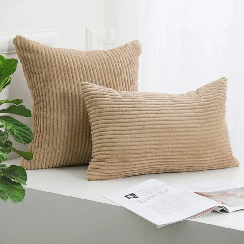 Decorbites™ Kordstoff gestreiftes Kissenbezug 30-60 cm weich bequem Deko-Kissenbezug für Zuhause