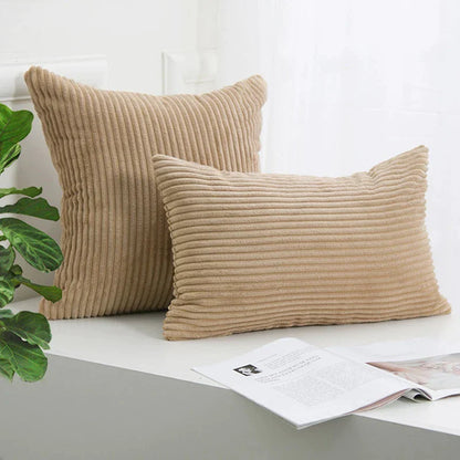 Decorbites™ Kordstoff gestreiftes Kissenbezug 30-60 cm weich bequem Deko-Kissenbezug für Zuhause