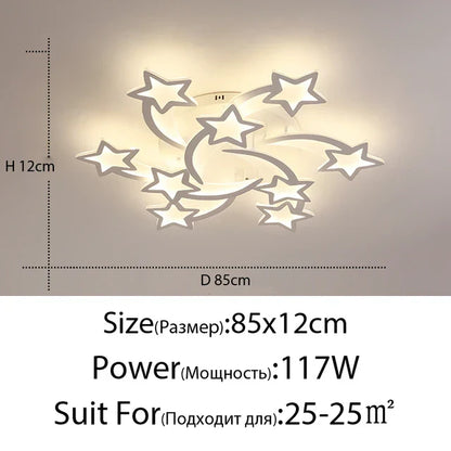 DecorBites™ LED Acrylic Chandelier Lights with Remote for Home Indoor Lighting