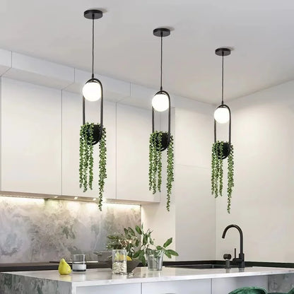 DecorBites™ Black Flower Pot Pendant Lights for Home Decor, Dining, Bar & Restaurant Lighting