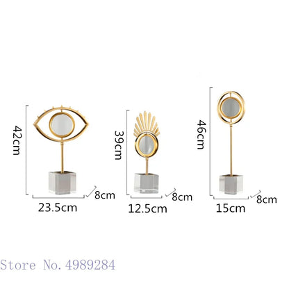 Decorbites™ Goldene Metall-Augen-Lupe mit Kristallglas-Basis - Moderne Heimdekoration