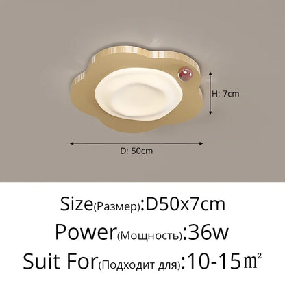 DecorBites™ Cream LED Ceiling Light for Bedroom & Living Room décor