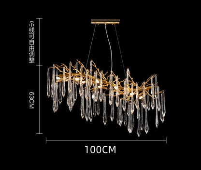 Decorbites™ Gold LED Asthänge für Wohnzimmer, Schlafzimmer, Hotel – Moderne Luxus-Aluminium-Pendantleuchte