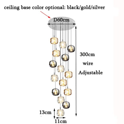 DecorBites™ Crystal LED Chandelier for Home Decoration and Modern Lighting