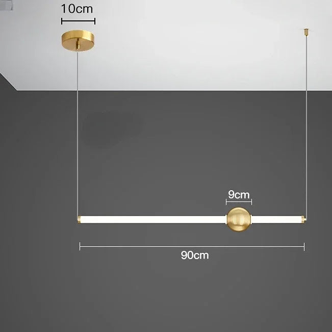 Decorbites™ Glasstab-Hängeleuchte - Moderne lange Hängelampe für Wohnzimmer, Schlafzimmer & Laden