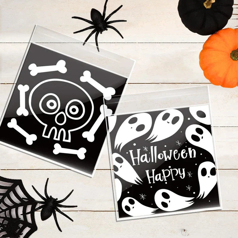 DecorBites™ Halloween Biscuits Packaging Bags 100PCS - Kitchen Pastry Decoration Essentials