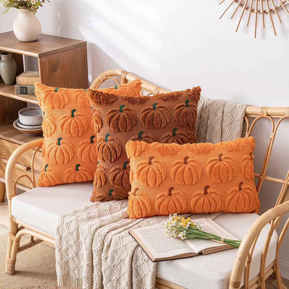 DecorBites™ Halloween Plush Cushion Cover for Festive Living Room Decor