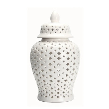 Decorbites™ Golden Ceramic Ginger Jar Heimdekoration Vase Topf Blumenarrangement Aufbewahrungsgefäß