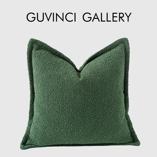 DecorBites™ Cozy Green Handmade Pillow Cover 45x45cm - Nordic Fall Winter Home Decor