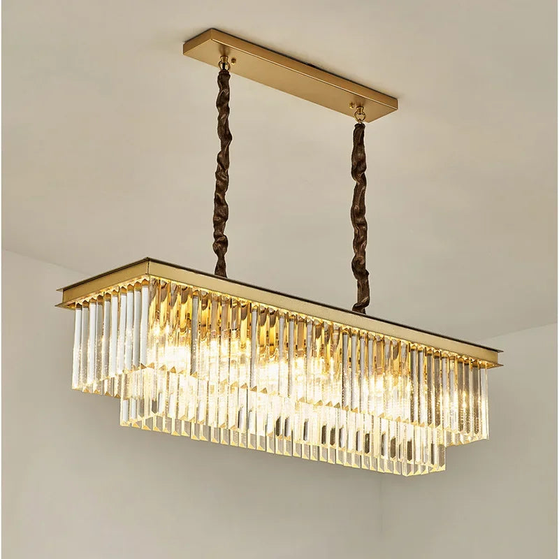 Retro Gold Black Chandelier