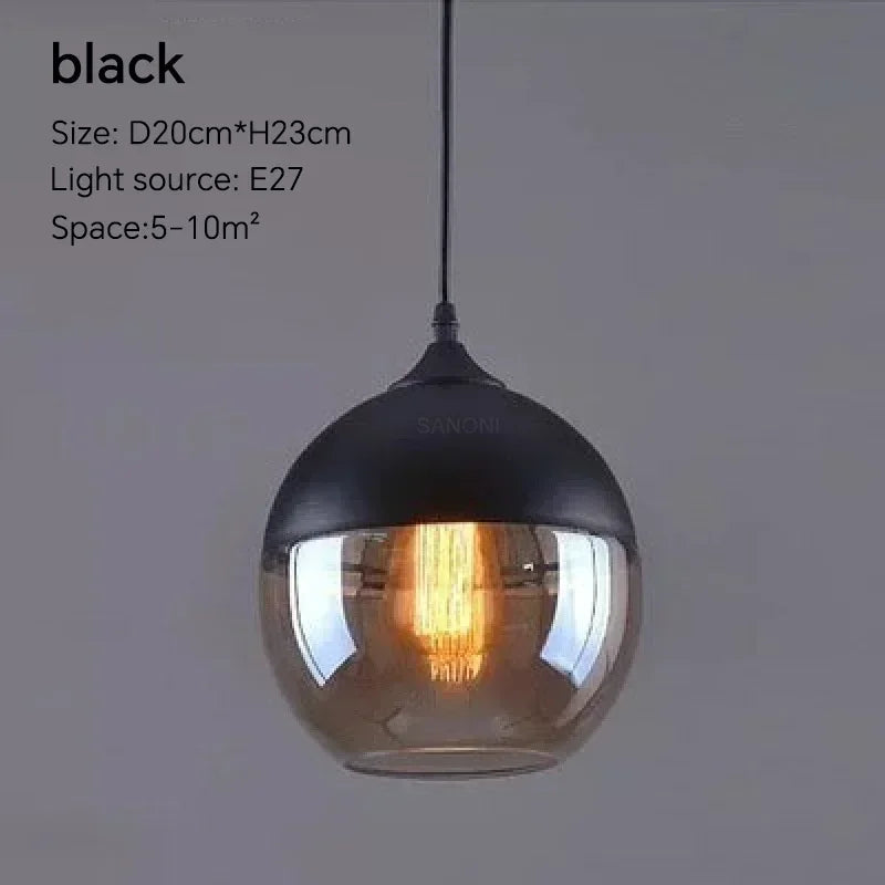 Decorbites™ Glas-Holz-Hängelampe LED-Leuchte für Wohnzimmer Esszimmer Schlafzimmer