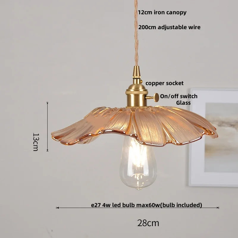Decorbites™ Klares Glas Nordisches LED-Hängeleuchte mit Messingknopf-Schalter