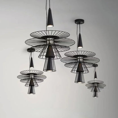 Decorbites™ Eisenkunst-Esszimmer-Hängelampe in Schwarz/Gold – Moderne nordische LED-Leuchte