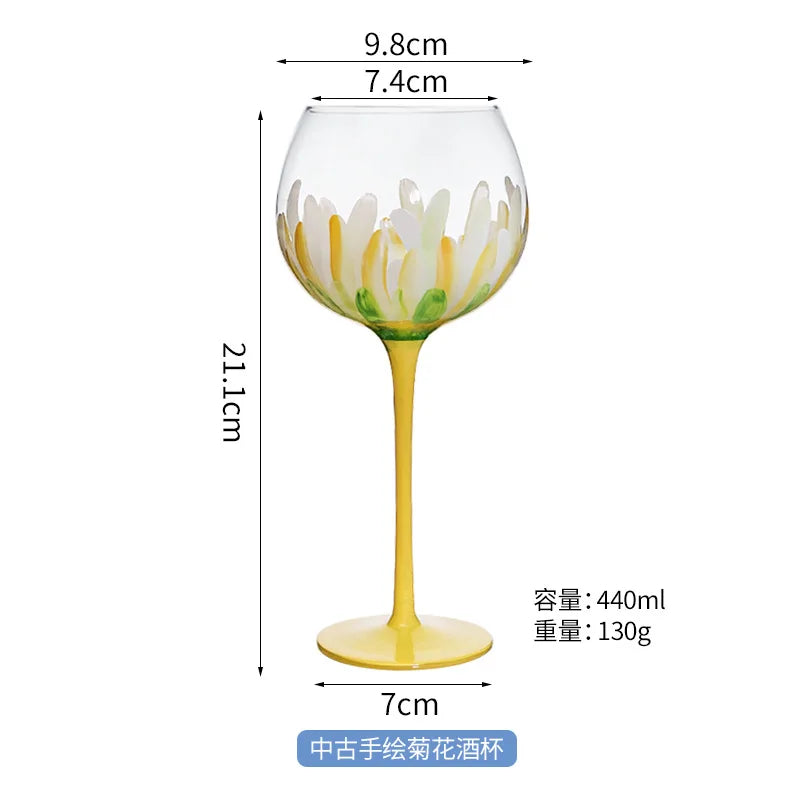 Decorbites™ Handbemalter Glasbecher: Kreative Rotweingläser für Hochzeitsfeiern