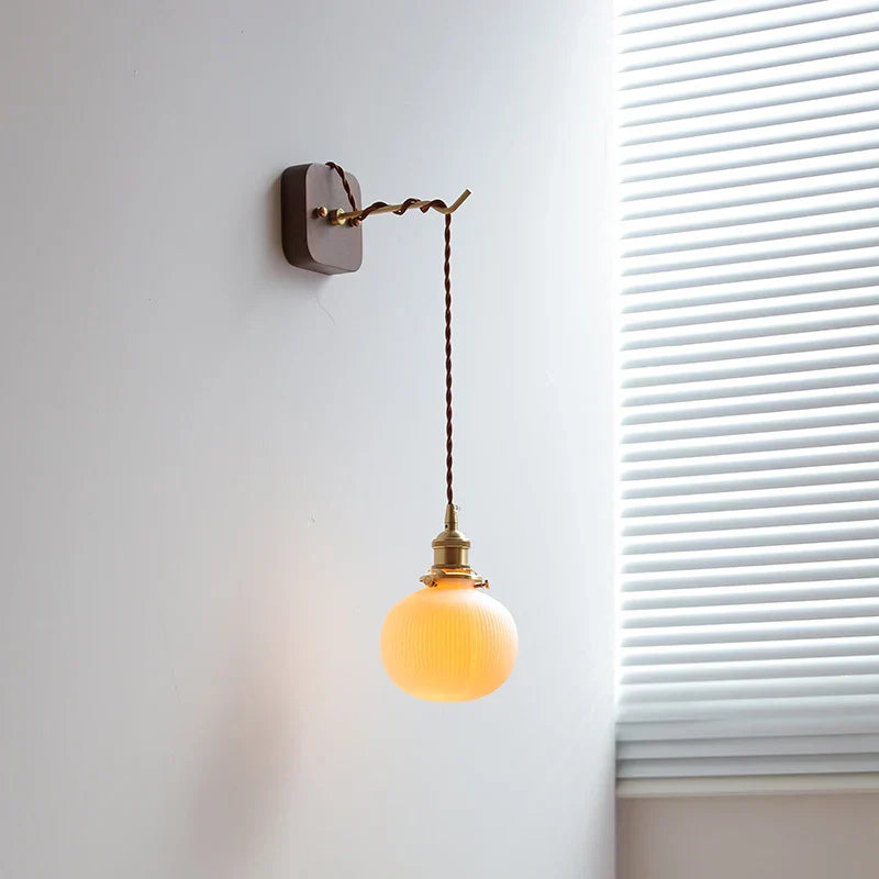 Decorbites™ LED Wandarmatur Modern Japanischer Stil Keramik-Lampenschirm Holzbasisleuchte