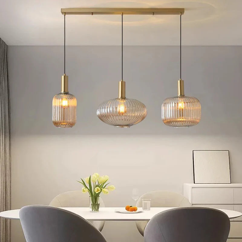 Modern Ring Glass Pendant Light