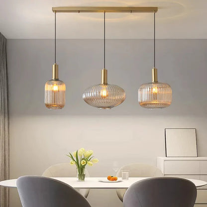 Modern Ring Glass Pendant Light
