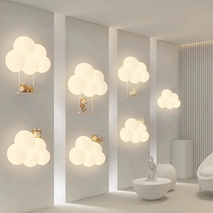 Decorbites™ Kinderzimmer LED-Tier-Wandlampen - Affe Hase Wolke Design