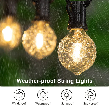 Decorbites™ Dimmbare LED G40 Lichterkette | 50FT 65FT Verbindbare Außen-Feenkette
