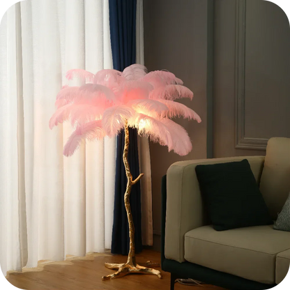 Decorbites™ Elegante Straußenfeder-Stehlampe für Heimdekoration & Beleuchtung