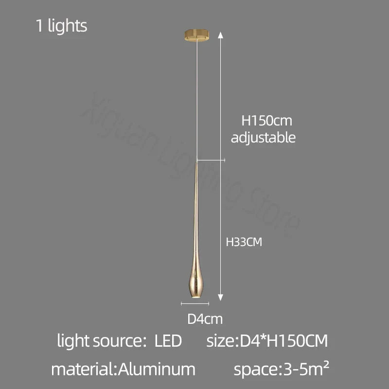 Decorbites™ Gold LED-Kronleuchter für das Wohnzimmer und die Treppe eines Duplex-Villas
