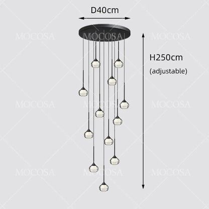Black Water Drop Acrylic LED Pendant Light