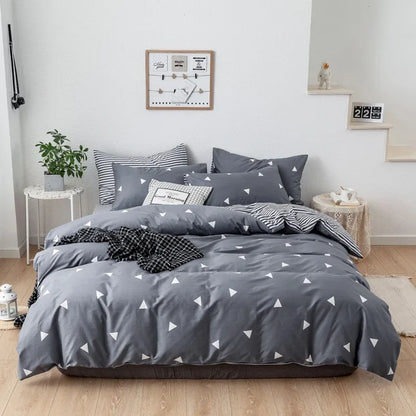 Decorbites™ Blumenmuster Baumwoll-Bettwäsche-Set King-Size, weiches und bequemes Bettbezug-Set
