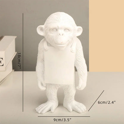 Decorbites™ Gorilla-Skulptur Harzfigur Affenstatue Wohnraumausstattung Wohnzimmer-Figur Handwerk