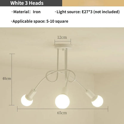 Decorbites™ Gold-Schwarze Sputnik-Hängelampe für Wohnzimmer Schlafzimmer Landhausstil