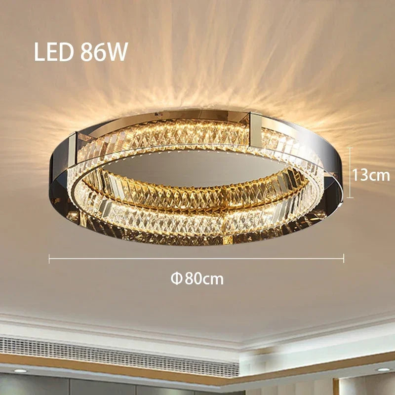 Decorbites™ Kristall-LED-Deckenleuchter dimmbar luxuriöse moderne Raumdekoration Schlafzimmerleuchte