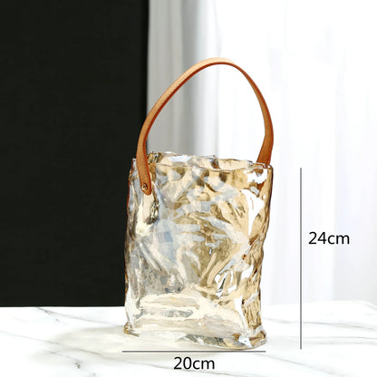 DecorBites™ Clear Glass Vase Hydroponic Terrarium Decor Home Flower Accessories