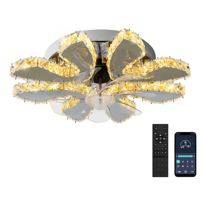 Decorbites™ Crystal-LED-Deckenventilator: Fernbedienbares Kronleuchter für Schlafzimmer & Wohnzimmer