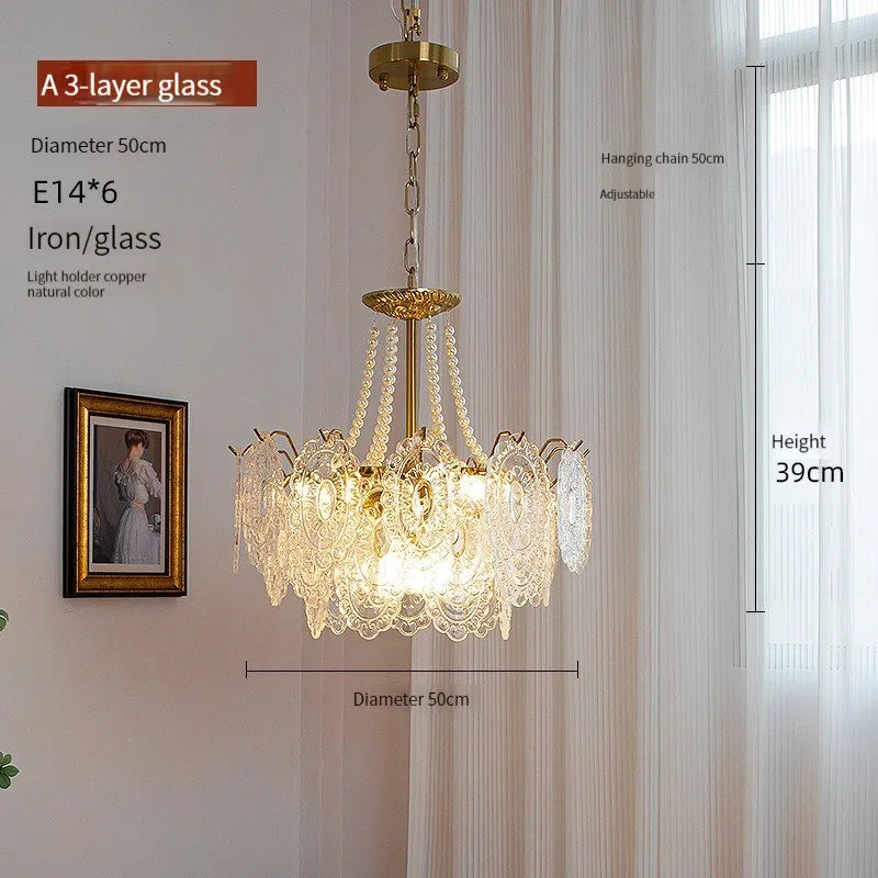 Decorbites™ Klar-Glas-LED-Kronleuchter: Moderner französischer Stil für Wohnzimmer, Schlafzimmer, Küche.