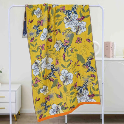 Decorbites™ Baumwolltuch - Boho-Blumenmuster - Saugfähig & Schnelltrocknend - Große Größe 80x160 cm