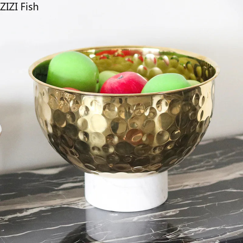 Decorbites™ Hammer-Muster Früchte-Schale: Elegantes Aufbewahrungstablett für Snacks, Nüsse und Desserts zu Hause