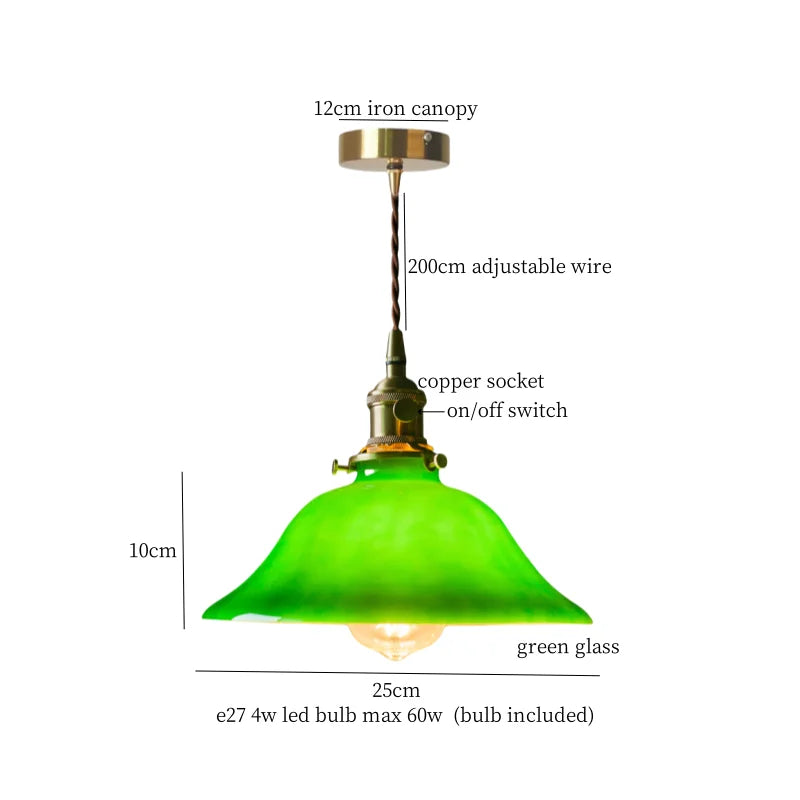 Decorbites™ Grüne Lotus LED-Hängeleuchte Glasleuchte