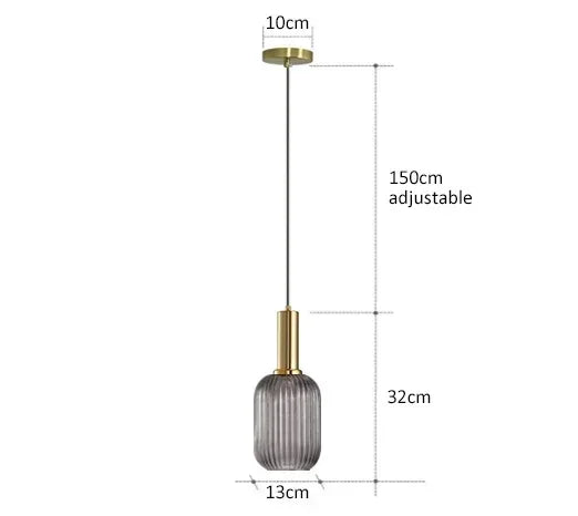 Decorbites™ Bunte Glasanhängerleuchten Wohnzimmer Nachttischlampe LED Hängelampe