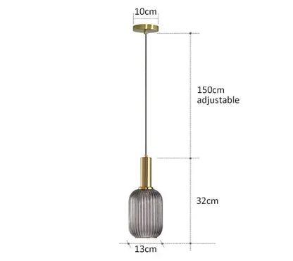 Decorbites™ Bunte Glasanhängerleuchten Wohnzimmer Nachttischlampe LED Hängelampe