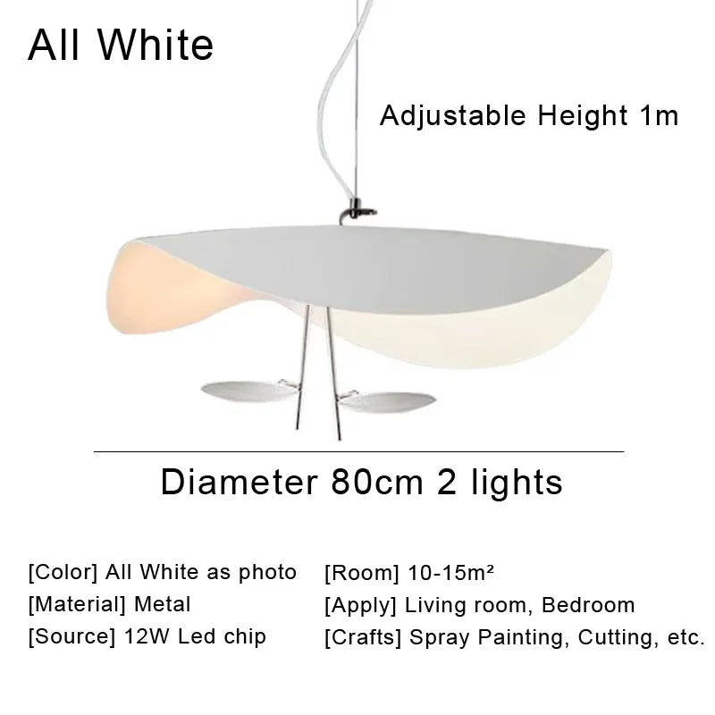 Decorbites™ Lederarm Manta Hängeleuchte – Industrieller Retro-Stil Weiß/Schwarz Deckenlampe