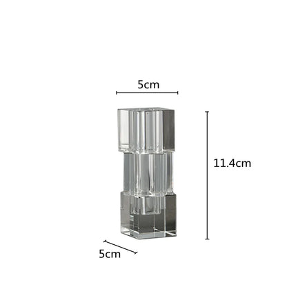 DecorBites™ Geometric Glass Vase Stack for Home Decor & Flower Arrangement