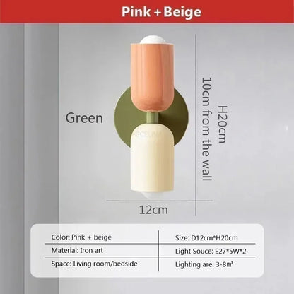 DecorBites™ Cream Double Head LED Wall Lamps for Living Room Bedroom Indoor Decoration