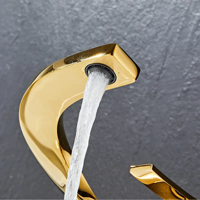Gold Deck Bathroom Faucet