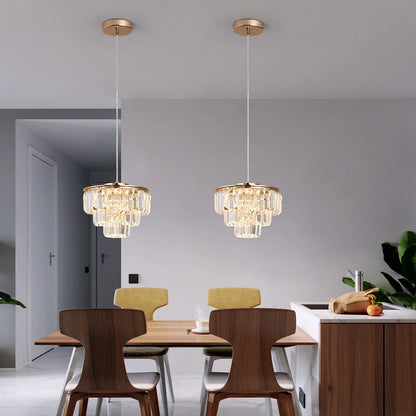 DecorBites™ Crystal LED Pendant Light for Kitchen Island Living Dining Room Chandelier