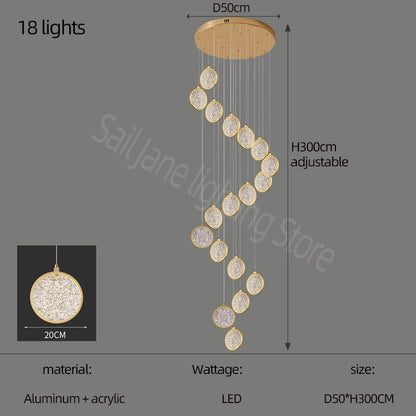 Decorbites™ Zweistöckige LED-Ring-Leuchter - Modernes nordisches Stil Wohnzimmerbeleuchtung