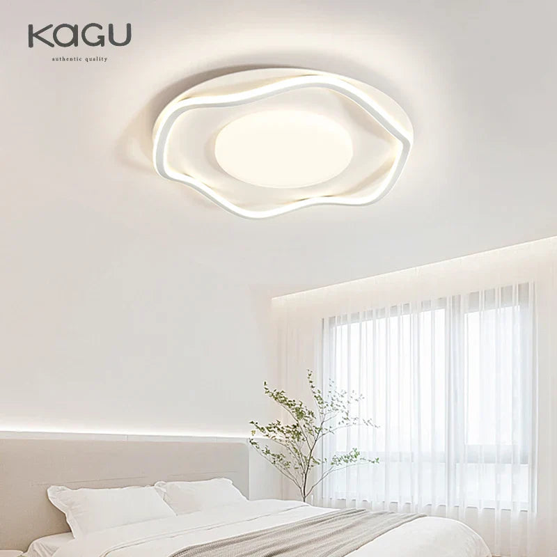 White Minimalist Ceiling Light 50cm Dimmable