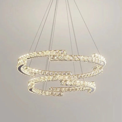 Decorbites™ Kristall-LED-Kronleuchter Anhängerleuchte Moderne Luxus-Eingangshalle Deckenlampe