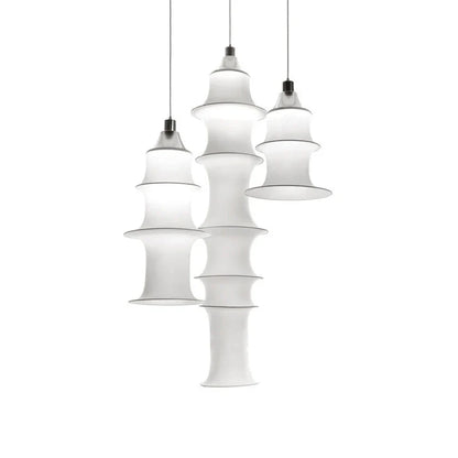 Nordic Wabi-Sabi White Silk Pendant Light