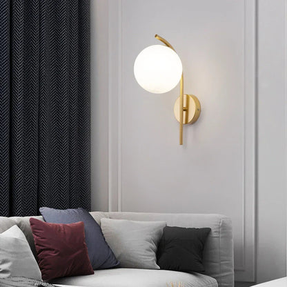 DecorBites™ Glass Ball LED Wall Lamp for Bedroom Living Room Indoor Lighting